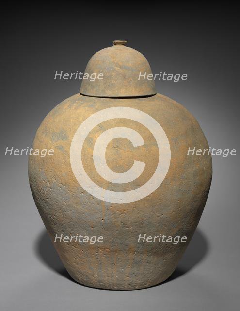Burial Urn with Cover, 300s-500s. Creator: Unknown.