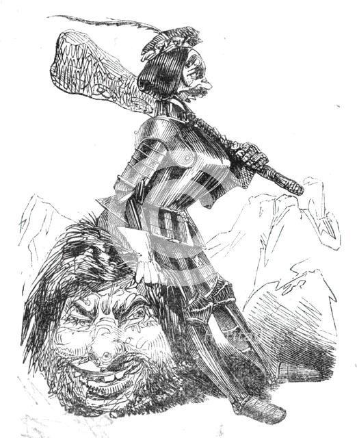 Twelfth Night characters - Sir Kill-'em-and-eat-'em, 1844.  Creator: Unknown.