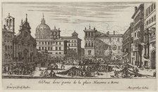 Veuë d'une partie de la place Navonne a Rome, 1640-1660. Creator: Israel Silvestre.