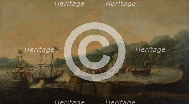 A Dutch Squadron under the Command of Cornelis Simonsz van der Veer Carrying Out a Surprise Attack o Creator: Hendrick van Anthonissen.