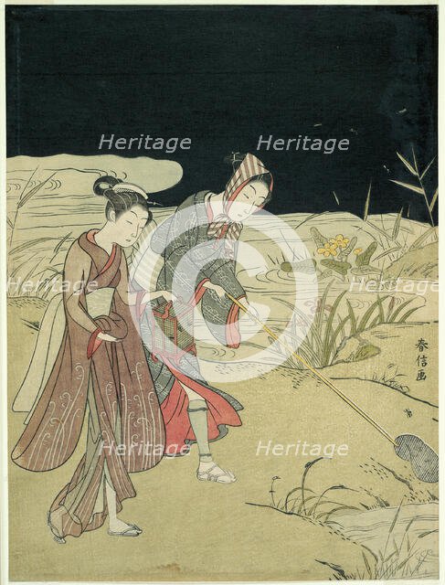 Catching Fireflies, About 1767. Creator: Suzuki Harunobu.