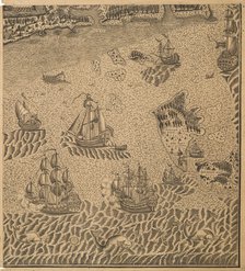 Peter the Great's Fleet at the Onega Bay, ca 1707. Artist: Anonymous  