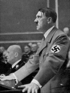 Adolf Hitler addresses the Reichstag, Berlin, Germany, 18 March 1938. Artist: Unknown