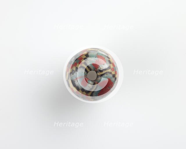 Bead, spherical; conical bore, Ptolemaic Dynasty or Roman Period, 305 BCE-14 CE. Creator: Unknown.