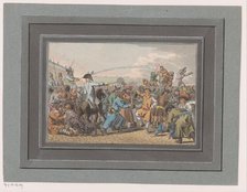 Drunken crowds with water spray, 1805. Creator: Christian Gottfried Heinrich Geissler.