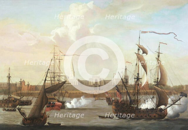 Fort William, Calcutta, India, c1731. Creators: Samuel Scott, George Lambert.