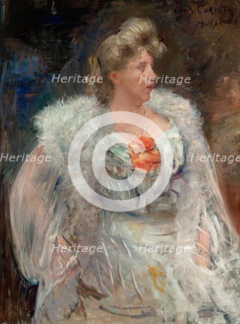 The singer Frieda Halbe, 1905. Creator: Lovis Corinth.