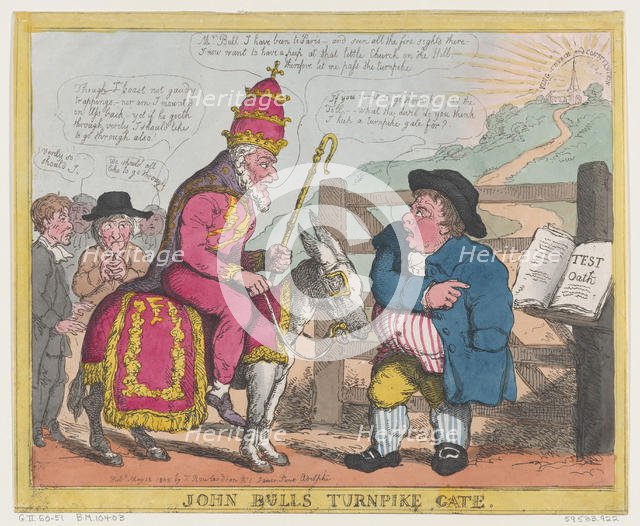 John Bull's Turnpike Gate, May 15, 1805., May 15, 1805. Creator: Thomas Rowlandson.