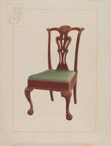 Mahogany Chair, 1937. Creator: Edward L Loper.