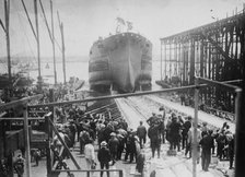 Launch of WYOMING, 5/25/11, 1911. Creator: Bain News Service.