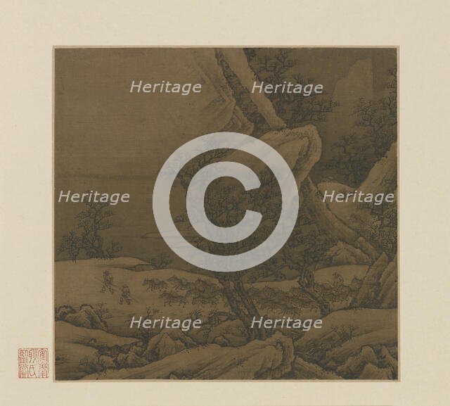 Mule-train in Snowy Mountains, 14th-15th century. Creator: Unknown.