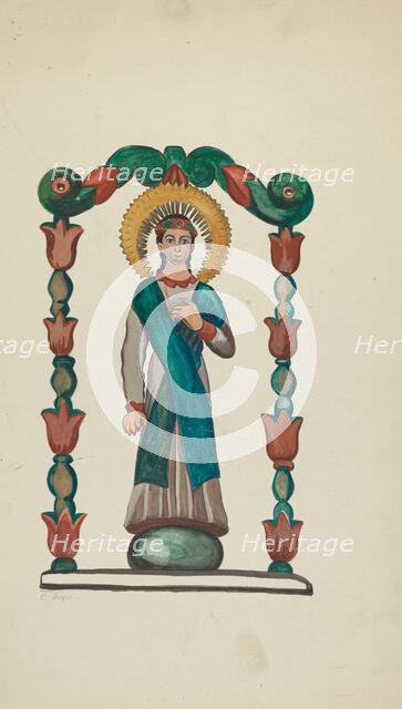 Bulto-Figure of Saint, 1935/1942. Creator: E. Boyd.