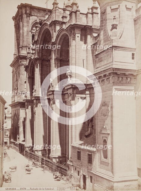 Facade of the Cathedral, Granada, between 1875 and 1892. Creator: Juan Laurent.