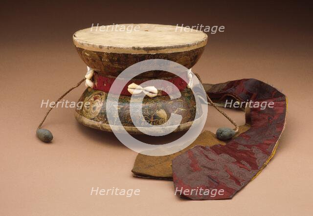 Ritual Pellet Drum, c.18th century. Creator: Unknown.