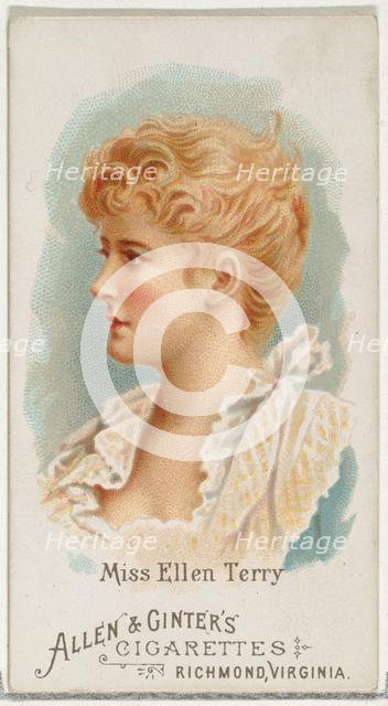 Miss Ellen Terry, from World's Beauties, Series 1 (N26) for Allen & Ginter Cigarettes, 1888., 1888. Creator: Allen & Ginter.