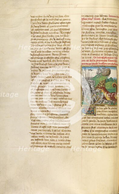 The Battle between Rome and Carthage; Miroir Historial, about 1475. Creator: Unknown.