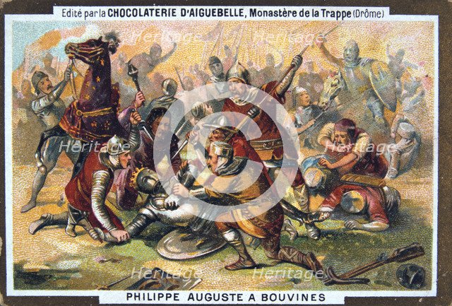 Philipe Auguste at the Battle of Bouvines, 1214, (19th century). Artist: Unknown