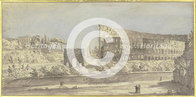 The Colosseum and the Arch of Constantine in Rome. Creator: Giovanni Paolo Panini.