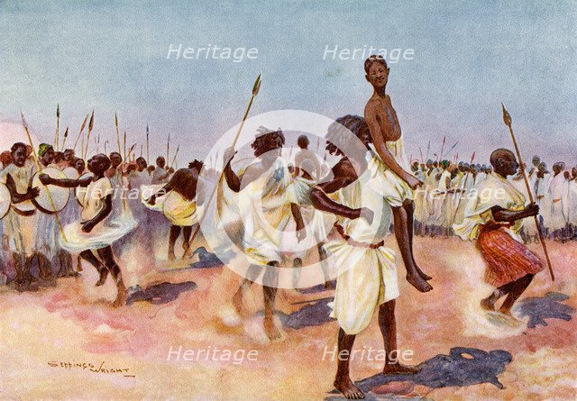 The Borana Bororansi dance, Somaliland. Artist: Unknown