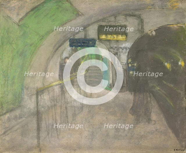Le métro Station Villiers, 1917. Creator: Vuillard, Édouard (1868-1940).