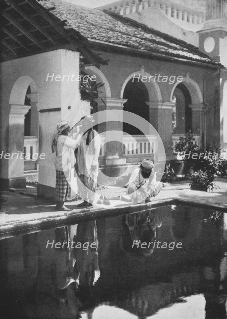 'Religious Preparations at the Mosque', c1890, (1910). Artist: Alfred William Amandus Plate.