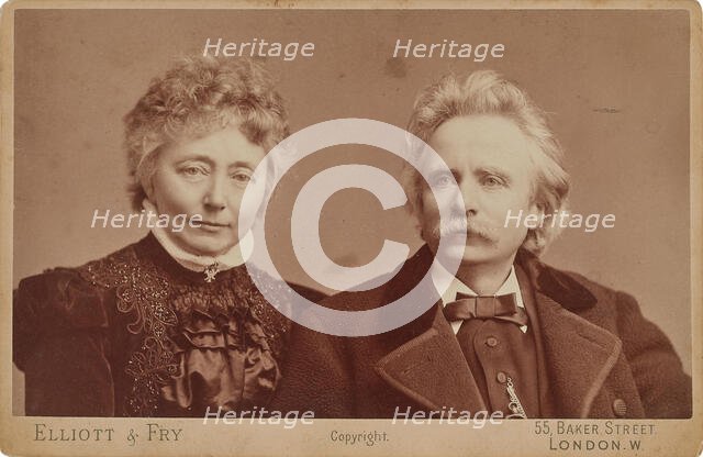 Edvard and Nina Grieg, c.1900. Creator: Fotoatelier Elliott & Fry, London  .