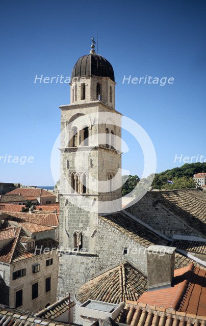 Tower of the Franciscan Monastery, Old Town, Dubrovnik, Croatia.