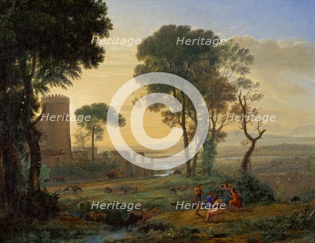 Landscape with the Flight into Egypt, c. 1646. Creator: Lorrain, Claude (1600-1682).
