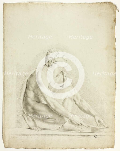 Ancient Statue: the Knifegrinder, 1774. Creator: John Downman.