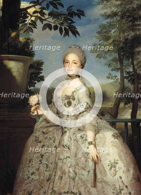 Portrait of Maria Luisa of Parma as Princess of Asturias, ca 1764-1765. Artist: Mengs, Anton Raphael (1728-1779)