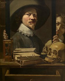 Vanitas Portrait of the Painter, 1678-1685. Creator: Antonie van Steenwinckel.