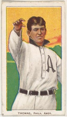 Thomas, Philadelphia, American League, from the White Border series (T206) for the Amer..., 1909-11. Creator: American Tobacco Company.