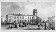 View of the London Bridge Station, Bermondsey, London, 1845.                               Artist: Henry Adlard