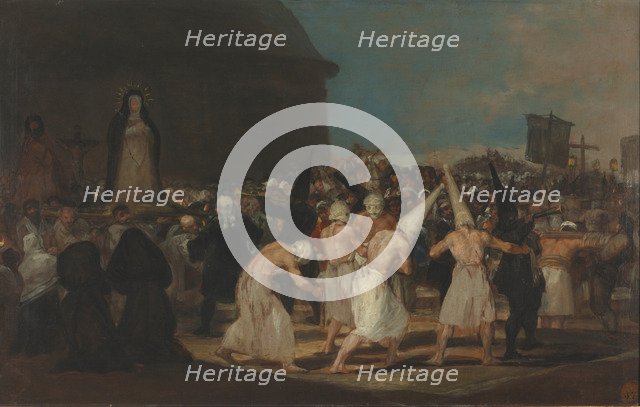 A Procession of Flagellants. Artist: Goya, Francisco, de (1746-1828)