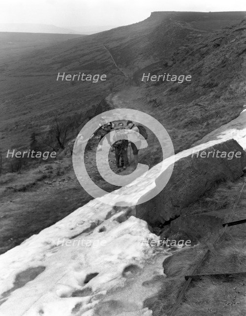 Hikers on Stanage Edge, Hathersage, Derbyshire, 1964.  Artist: Michael Walters