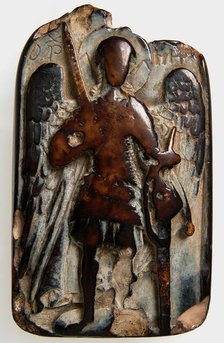 Two-Sided Pendant with the Archangel Michael and Daniel in the Lion’s Den, Byzantine, 1200 or later. Creator: Unknown.