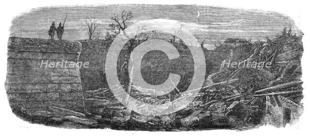 The Late Explosion at Mayence - Site of the Powder Magazine, 1857. Creator: Richard Principal Leitch.