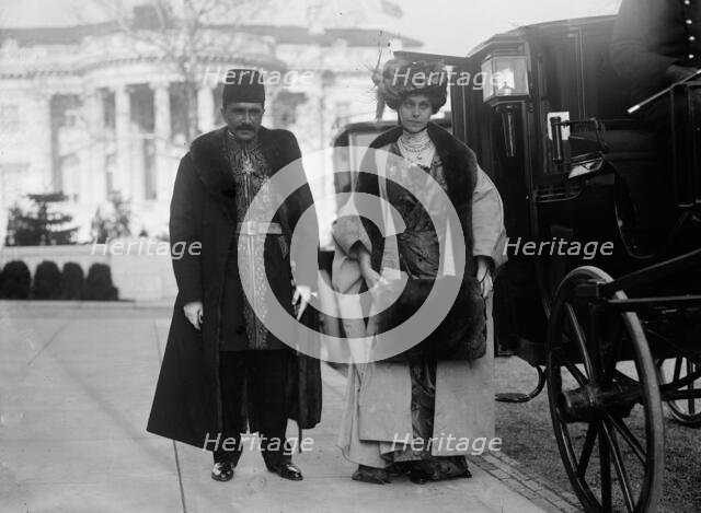 Mirza Ali Kuli Khan & wife, 1913. Creator: Bain News Service.