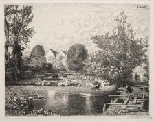 The Old Footbridge, 1915. Creator: Auguste Louis Lepère (French, 1849-1918).