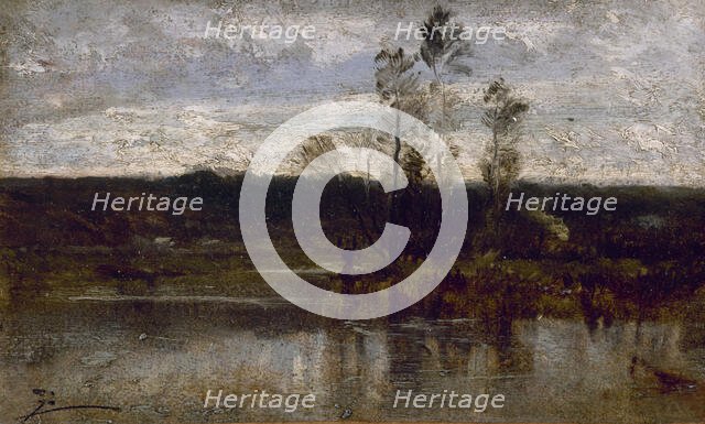 Bord de rivière, between 1850 and 1860. Creator: Felix Francois Georges Philibert Ziem.