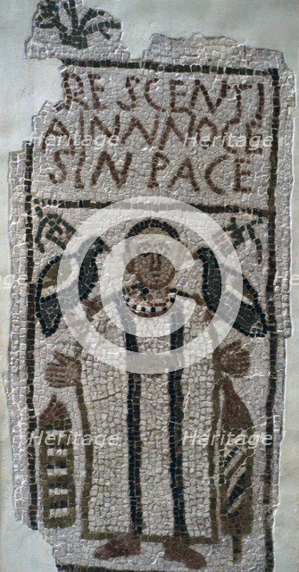 Early Christian funerary mosaic, 4th century. Artist: Unknown