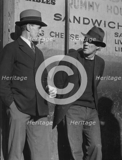 Unemployed men on Howard Street, San Francisco, California, 1937. Creator: Dorothea Lange.
