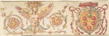 Design with Medici Coat of Arms and Harpy (Embroidery Design?), 16th century. Creator: Anon.