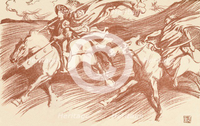 'The Knight and his Companions', c1898. Artist: Byam Shaw.