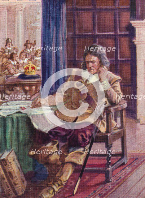 Oliver Cromwell (1599-1658) refusing the Crown', 1937. Artist: Unknown