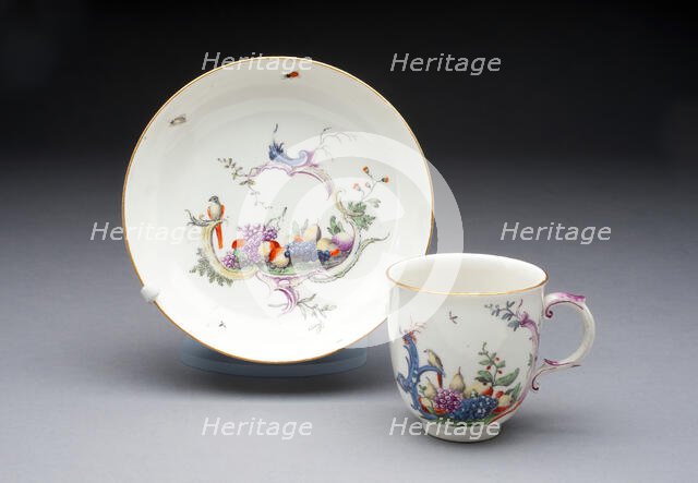 Cup and Saucer, Höchst, c. 1770. Creator: Höchst Factory.