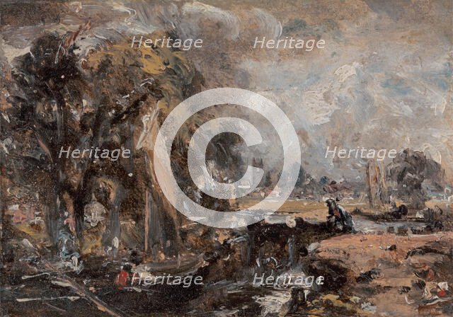 Dedham Lock, between 1819 and 1820. Creator: John Constable.