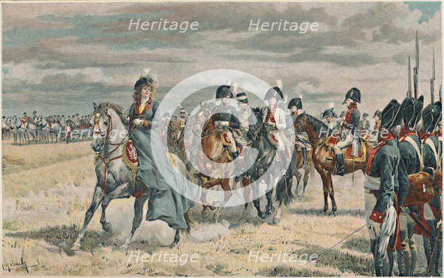 'Queen Louisa Reviewing the Prussian Army', 1896. Artist: Unknown.