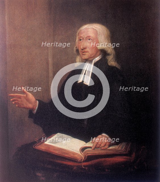 John Wesley, 18th century English non-conformist preacher. Artist: Unknown