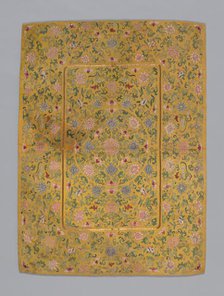 Cover (Furnishing Fabric), China, Qing dynasty (1644-1911), 1850/75. Creator: Unknown.